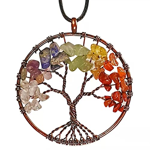 Car Mirror Hanging Accessories Healing Crystal Decor Tree of Life ...