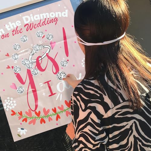 PINGAMOO Bridal Shower Games, Pin the Ring on the Bride Game by PINGAMOO - Used condition - Image 2