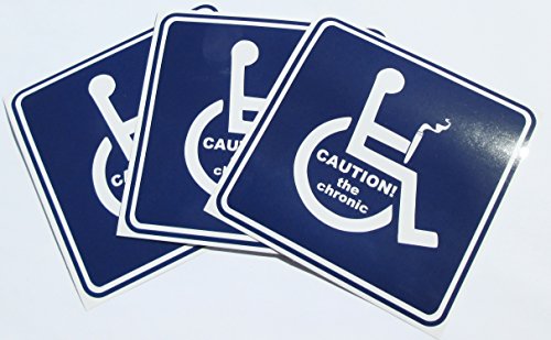 Medical Marijuana Decal - Crippling Chronic, Pack of 3