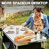 Mesa de Camping Plegable EVER ADVANCED con Almacenamiento, Tablero Compuesto de Aluminio de 4 ft x 2 ft y Patas Ajustables, Mesa de Cocina Exterior para Reuniones al Aire Libre miniatura 6