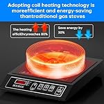 Portable Induction Cooktop, 1800W Induction Hot Plate, Black Countertop Burner 10-Speed Low-Power Continuous Heating With Reservation Function Within 24 Hours - Image 3