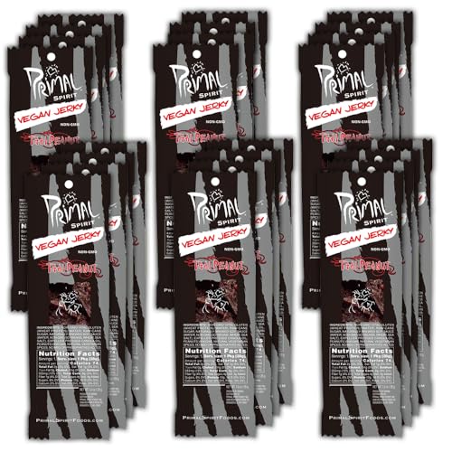 Primal Strips Meatless Vegan Jerky, Thai Peanut, 1 Ounce (Pack of 24)