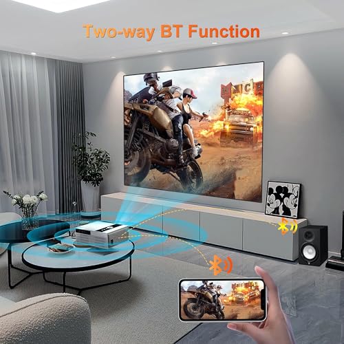 TOPTRO X6 Smart Projector 12000 Lumens, Android 11 Projector 4K Ultra HD Support, HDMI ARC, 2GB 16GB, 1080p Native, Rotatable, Auto Focus,... - Image 2