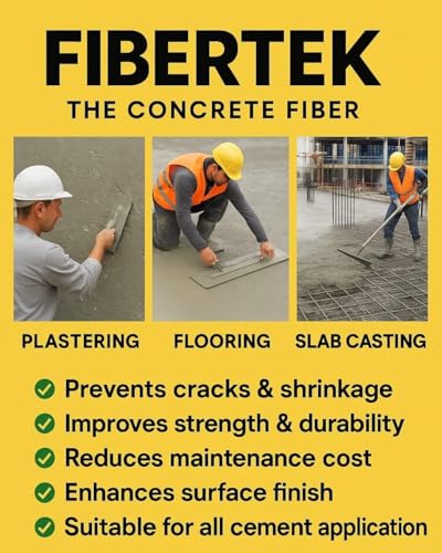 Image of Polypropylene Monofilament Concrete Fiber Mix fiber 100gms Pack of 10 - Crack-Resistant Reinforcement Additive for Stronger Concrete & Plaster