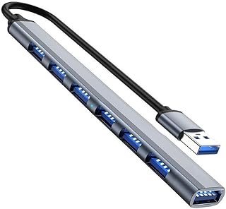 7 Ports Type-C HUB USB3.0 Expander Splitter Docking Station for Laptop PC Hard Drive Mouse Keyboard- Speed Adapter 1 to 7 USB HUB Extender High-Speed USB3.0 Docking Station USB Splitter Adapter