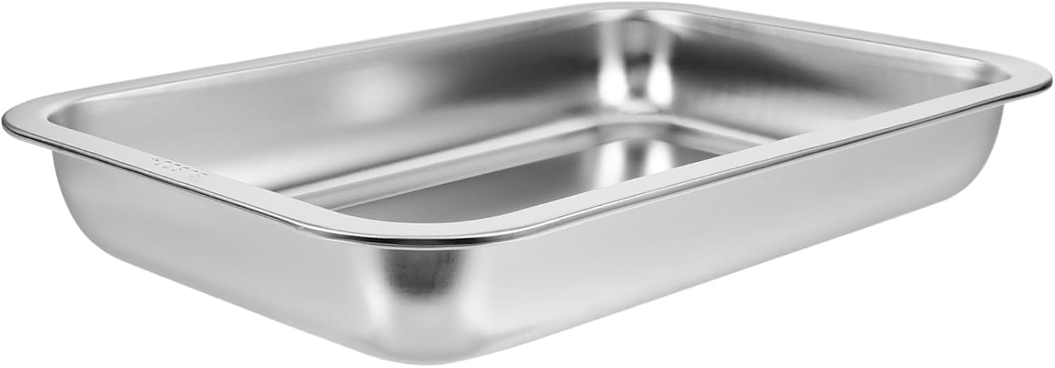 2pcs Stainless Steel Cat Litter Box Open Design Metal Litter Tray for Large Cats Easy to Material Suitable for Home Office Pet Shop and More