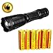 Ultra-bright 18650 flashlight with 6PCS 3.7V Rechargeable Battery,Best waterproof flashlight, adjustable focal length and 5 lighting modes, suitable for outdoor activities. (Flashlight)