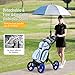 Tangkula Golf Push Pull Cart, Lightweight Aluminum Collapsible Golf Push Cart with 4 Wheels, Golf Cart w/Upper/Lower Bracket, Umbrella & Cup Holder, Golf Trolley with Scoreboard Storage & Foot Brake