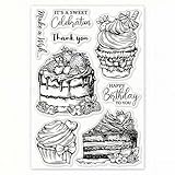 クリアスタンプ ケーキ スウィーツ デザート シリコン 判子 手帳や手作りカードに [並行輸入品]