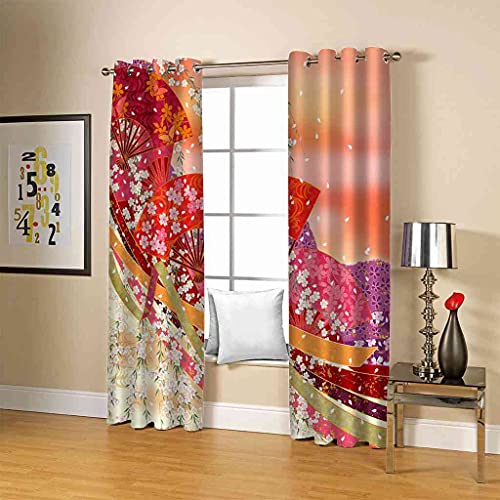 Rideaux occultants 3D à oeillets fleur rose de qualité - 5