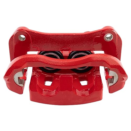 Image of TRQ Front Brake Caliper Set Painted Red Brackets Compatible with 2010-2015 Lexus RX350 2015 RX450h 2010-2019 Toyota Highlander 2011-2020 Sienna