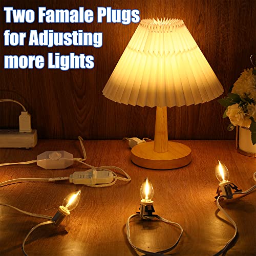 Plug In Dimmer, Lamp Dimmer Switch With Cord For Christmas Village Houses Lights Cord, Table Or Floor Lamps, Incandescent/Halogen, Dimmable Led/Cfl Lights, Rotary Control, 150W, 5 Feet #TOP5
