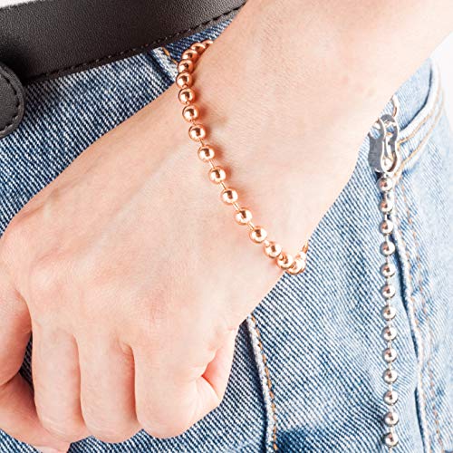 Pure Copper Bracelet for Men and Women – Natural Wellness Jewelry – Single or Double Strand Options – 7.5" or 15" Length3