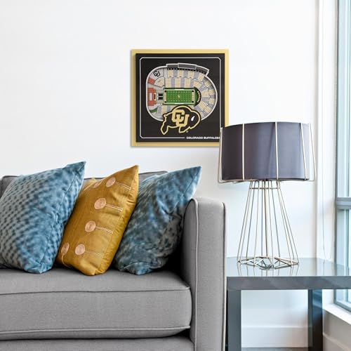 Image of YouTheFan Officially-licensed NCAA Stadium Series 3D Wall Art - multi-layer team stadium replica, detailed sports fan gift, indoor decor