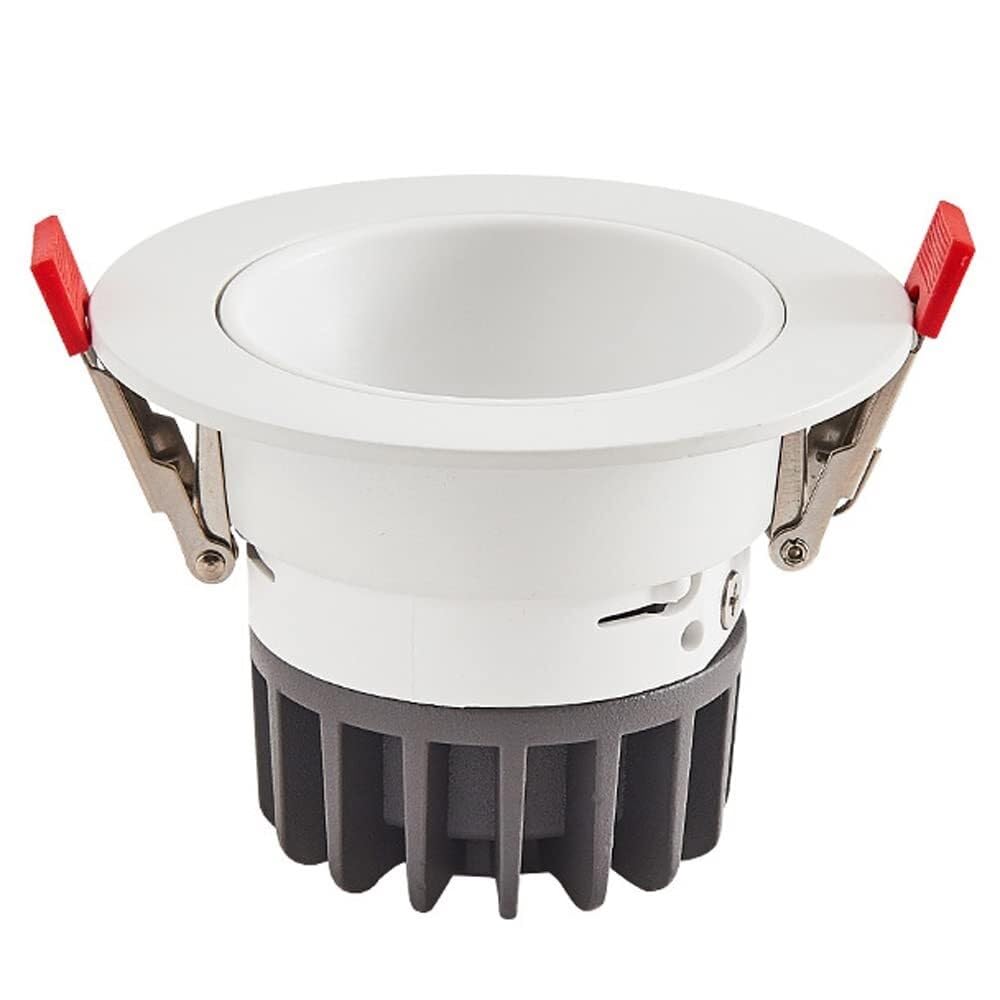 BHGFYXBS Recessed Lighting 4 Inch Ceiling Spotlight Baffle Trim Adjustable Angle 30° Eyeball Embedded Hole Light Daylight Retrofit 10W-3000K,7w-Neutral light