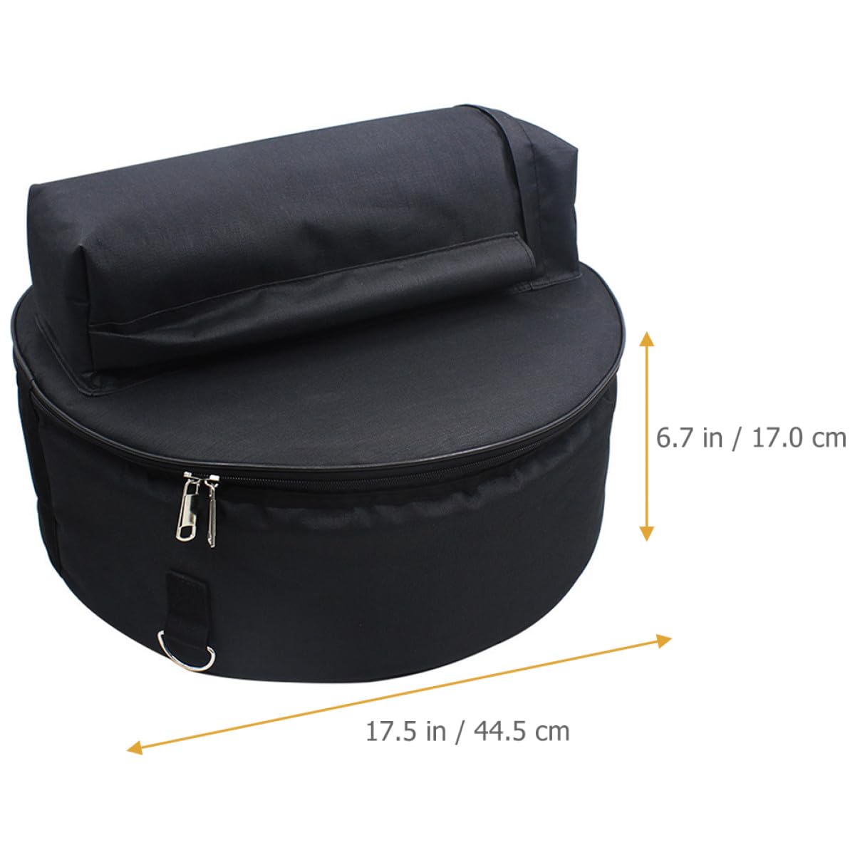 Toddmomy Bolsa para Instrumentos Musicales Pequeña de Tela Oxford Negra, Estuche Portátil Acolchado para Caja de Batería con Asa y Mochila de Transporte para Músicos Viajeros