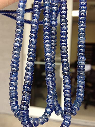 Kyanite faceted rondelles AAA perles de sérénité pour bijoux uniques