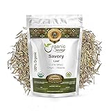 Organic Way Savory Leaf Cut & Sifted (Satureja hortensis) | Herbal Tea - European Wild-Harvest | Organic & Kosher Certified | Non GMO & Gluten Free | USDA Certified | Origin - Albania (1/4LBS / 4Oz.)