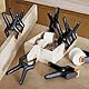 KAHEIGN 8Pcs Quick Grip Klemmen Schnellgriffklemmen Set, 4pcs 4-Zoll Schnellspannklemme Ratschenstangenklemmen Einhandstangenklemme und 4pcs Federklemmen für Holz Schnelle und einfache Klemmung