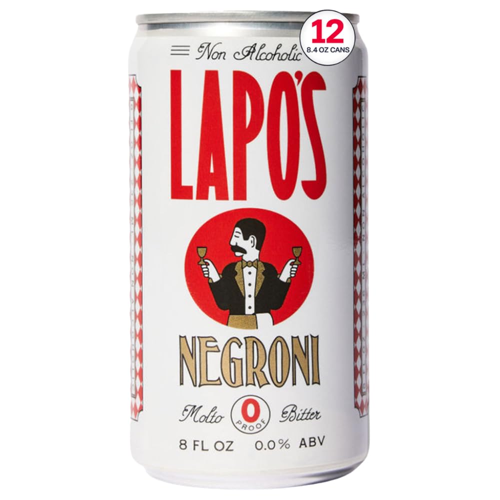 Amazon.com : Lapo's Negroni Non Alcoholic Canned Mocktail, Lightly