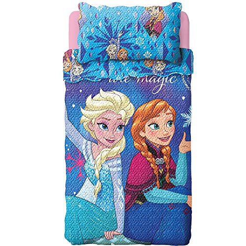Colcha Dupla Face Bouti Solteiro Frozen com Fronha Lepper