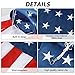 HOOSUN 60 Inch American Windsock Heavy Duty,Wind Socks for Outside Patriotic Decorations,American Flag USA Windsock With Embroidered Stars,Red White and Blue Decor for Presidents Day Decorations