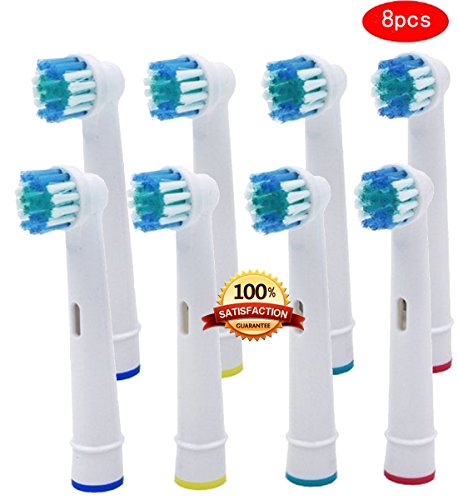 Beauty Nymph Generika für ersetzen Oral B Precision Clean Kompatibel Aufsteckbürsten (8pcs, Muster 1)