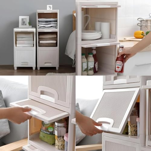 Image of Novatic Plastic Cabinet Mobile File Cabinets /for Office Organiser, White