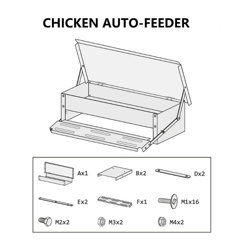 Comedero automático para cría de Pollos Comedero para Aves de Corral para Pollos Patos y Gansos Comedero Artefacto de alimentación a Prueba de Lluvia