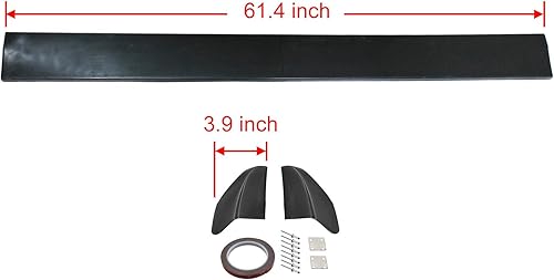 Miniatura 3 de LAFORMO Alerón para portón trasero, tapa de moldura para portón trasero, estilo SS, cubierta de alerón para portón trasero, protector superior