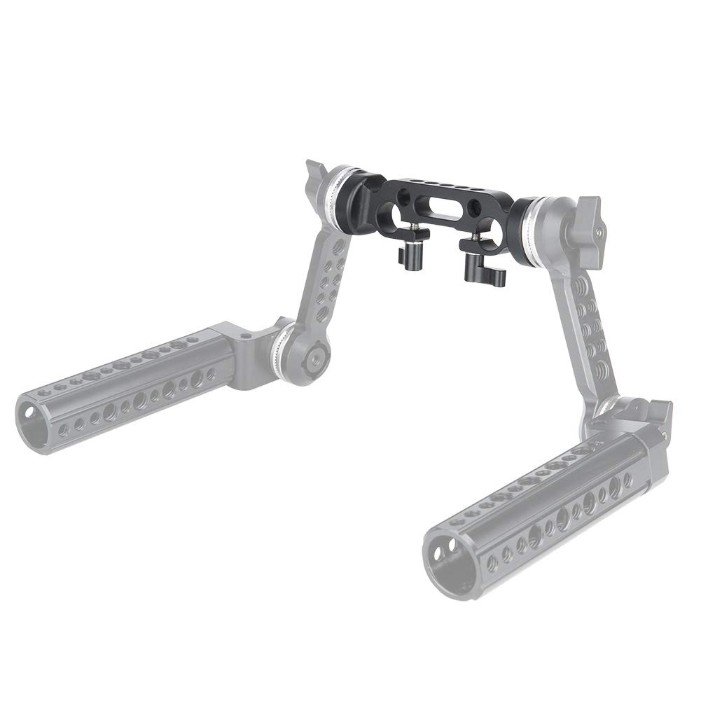 NICEYRIG 15mm Doppel Stangenklammer mit Rosette für ARRI Standard (M6 Gewinde, 31,8 mm) für Kamera DSLR Schulter Rig Support System