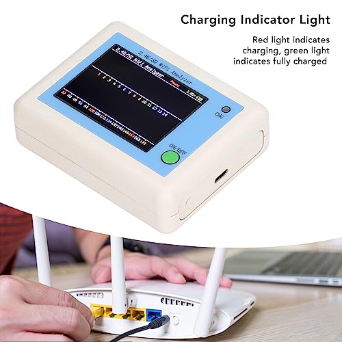 Image of Analyzer, 2.4G 5G Analyzer, 2.4 Inch TFT Color Screen Scanner Network Analyzer with Light Indication, Battery Display, Long Standby