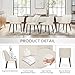COLAMY Upholstered Dining Chairs Set of 4, Modern Fabric Dining Room Kitchen Side Chair with Padded Seat and Wood Legs for Restaurant/Cafe, Beige