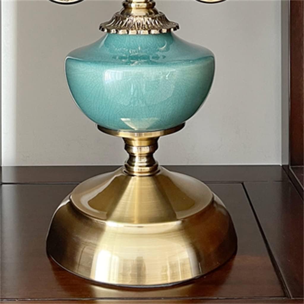 Cyan Color Chinese Clock, Seat Clock, European Ornament Clock, Retro Living Room, Silent Home Use