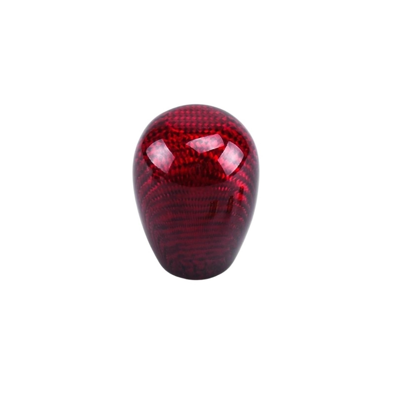 Shift Gear Knob Cover Racing Real Carbon Fiber Gear Shift Knob Manual Transmission Round Ball Shape Handle For 8mm 10mm 12mm(C red 5.8cm)