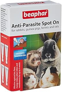 Beaphar Anti-Parasite Spot On for Rabbit and Guinea Pigs,4 vials (Pack of 1)