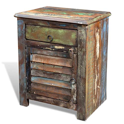 vidaXL-End-Table-w-1-Drawer-1-Door-Reclaimed-Wood-Side-Storage-Cabinet-Stand 51rdjGHlnqL