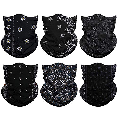 Image of Venswell Neck Gaiter Face Mask Men Women,Seamless Bandana Rave Face Cover Scarf Mask,Balaclava,Headband, Head Wrap,Headwear