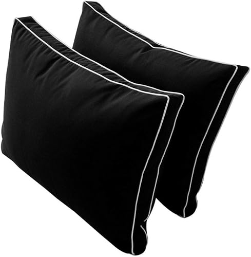 Miniatura 4 de Style1 Contrast Pipe Trim Bolster & Back Pillow Cushion Outdoor Slip Cover ONLY Crib Size AD109