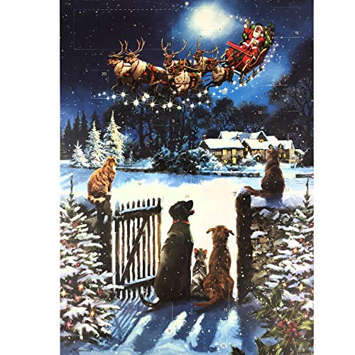 Télécharger Calendrier de l'Avent de Noël – Animaux de Noël – 24 x 32,8 cm – 24 portes – Maison en pap Francais PDF