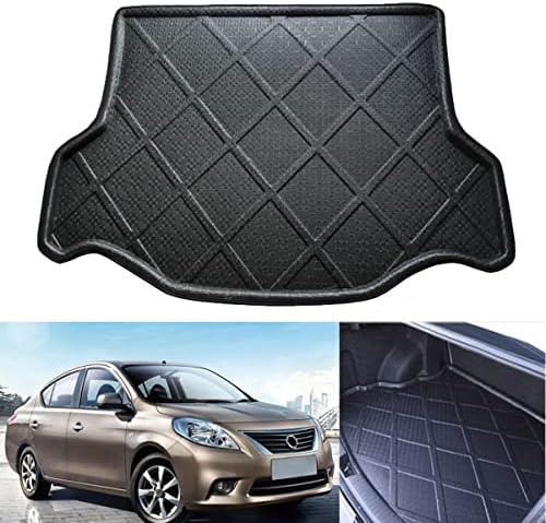 Car Boot Mat Car Mat Carpet Cargo Liner Cargo Mat Trunk Liner Tray Floor Mat Cargo Liner for Nissan Versa Sedan 2011 2012 2013 2014 2015 2016 2017 2018 2019 2020 2021 2022 2023