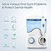 TUREWELL FC162 Water Dental Flosser for Teeth/Braces,10 Pressure Levels, 8 Water Jet Tips for Family, 600ML Electric Water Dental Oral Irrigator for Teeth Clean (White)