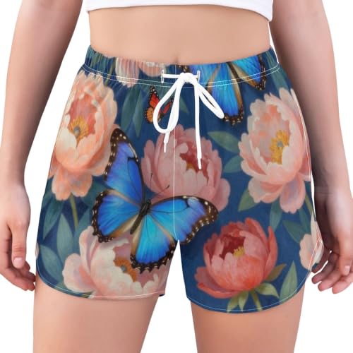 Pantalones cortos de baño de secado rápido mujer con silueta estructurada y doble capa Yuiboo