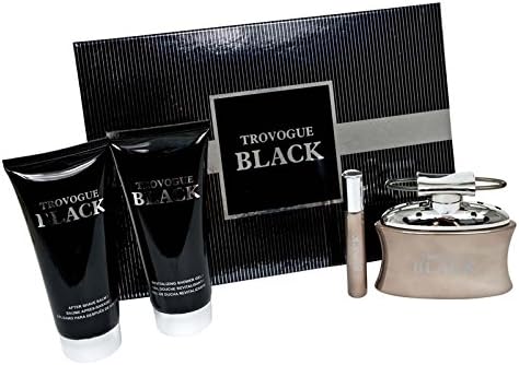 Black Eau De Toilette Luxury Gift Set for Men (Body Lotion, Shower Gel, Perfume) Long-Lasting, Designer Fragrance, 3.4 fl. oz./100 ml, 4 Count
