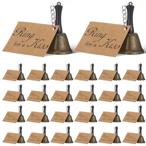 24 Sets Wedding Bells Bulk Ring for a Kiss with