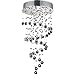 Elegant Lighting 2024D16C/SA Galaxy Collection 5-Light Hanging Fixture Swarovski Spectra Crystals with Chrome Finish