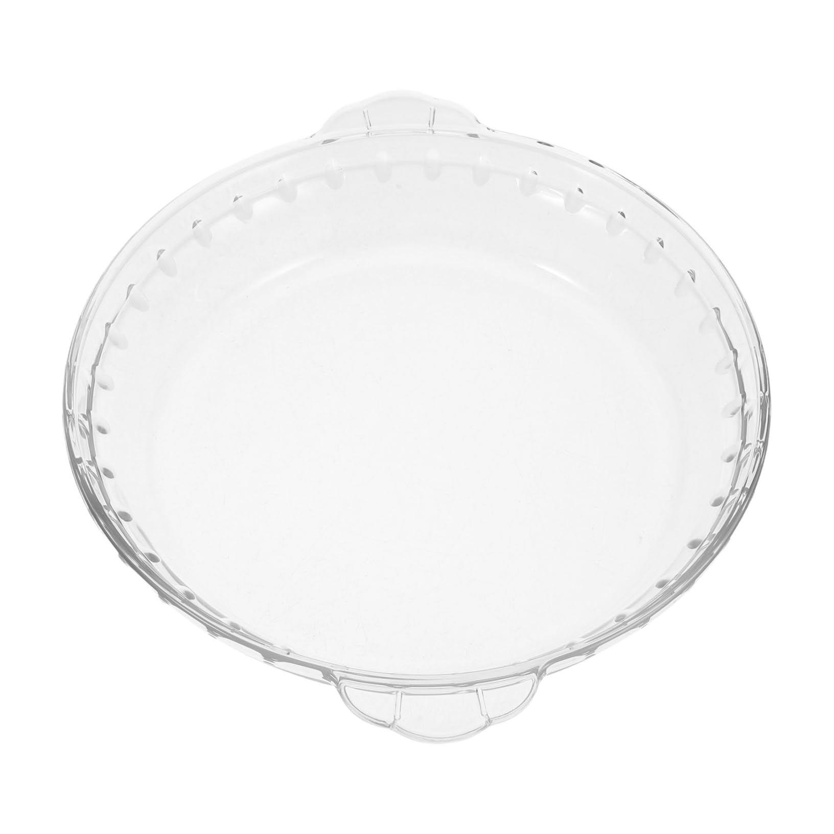 BRIGHTFUFU Glass Bakeware Deep Pie Plate Microwave Oven Safe Round Glass Plate Dishwasher Safe Easy Cleaning