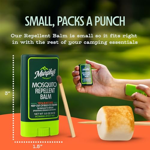 Image of Murphy's Naturals Mosquito Repellent Balm Stick, Plant-Based Ingredients, Travel-Pocket Size, 0.5oz Each, 6-Pack