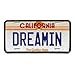 California Dreamin License Plate Patch Golden State Sublimated Iron On