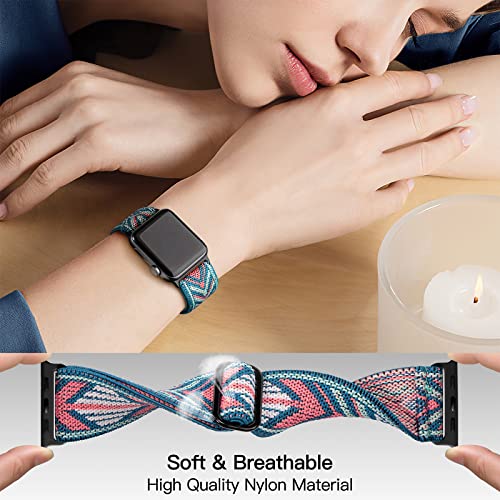 Image of DaQin 3 Pack Stretchy Solo Loop Compatible with Apple Watch Bands Men Women
